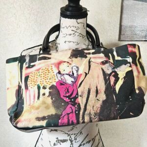 Vintage Romag Casablanca Beaded Artwork Tote Bag - 90s Kitschy Art